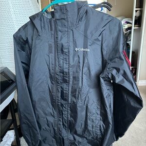 Black Columbia Windbreaker Jacket Omni-shield Size 14/16 Zip Up XL